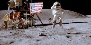 The $5.50 flag on the moon