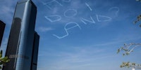 Comedian Kurt Braunohler hired a sky writer to do this over LA