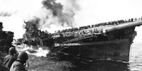USS Franklin - The most heavily damaged aircraft carrier to survive the war.