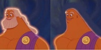 Zeus before and after shave.