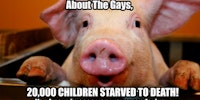 The atheist pig.